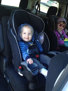 Big boy Ian in his big boy carseat. Time marches on.
